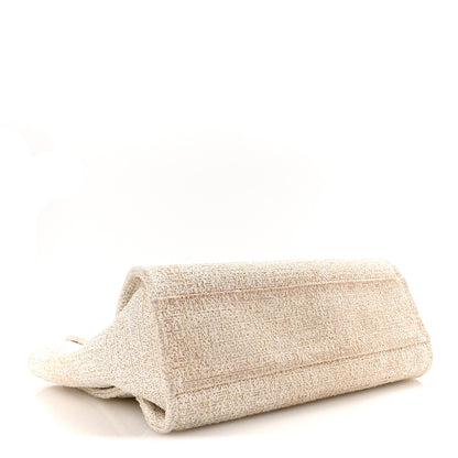 Chanel Lurex Boucle Small Deauville Tote Ivory 4 of 16