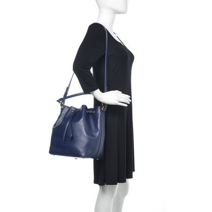Saint Laurent Calfskin Large Emmanuelle Bucket Bag New Marine 3 of 15