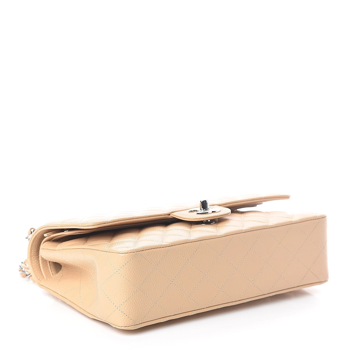 Chanel Caviar Quilted Medium Double Flap Beige 4 of 10