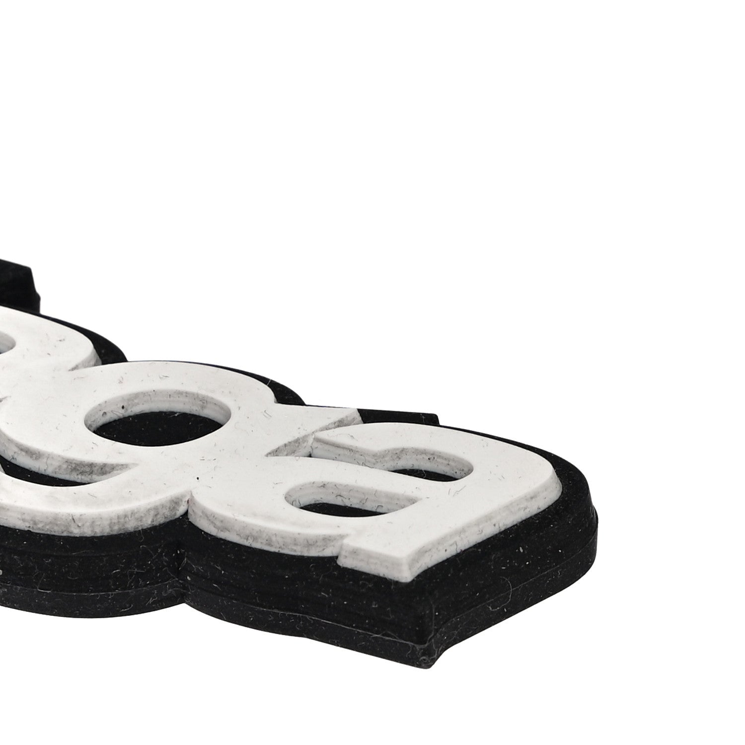 Balenciaga Rubber Logo Keyring White Black 5 of 6