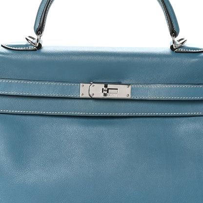 Hermes Swift Kelly Retourne 35 Blue Jean 8 of 12