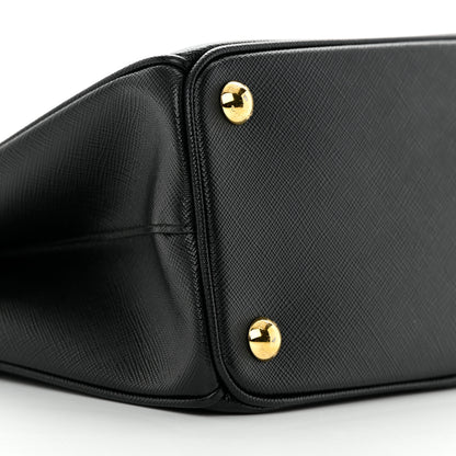 Prada Saffiano Small Galleria Double Zip Tote Black 11 of 16