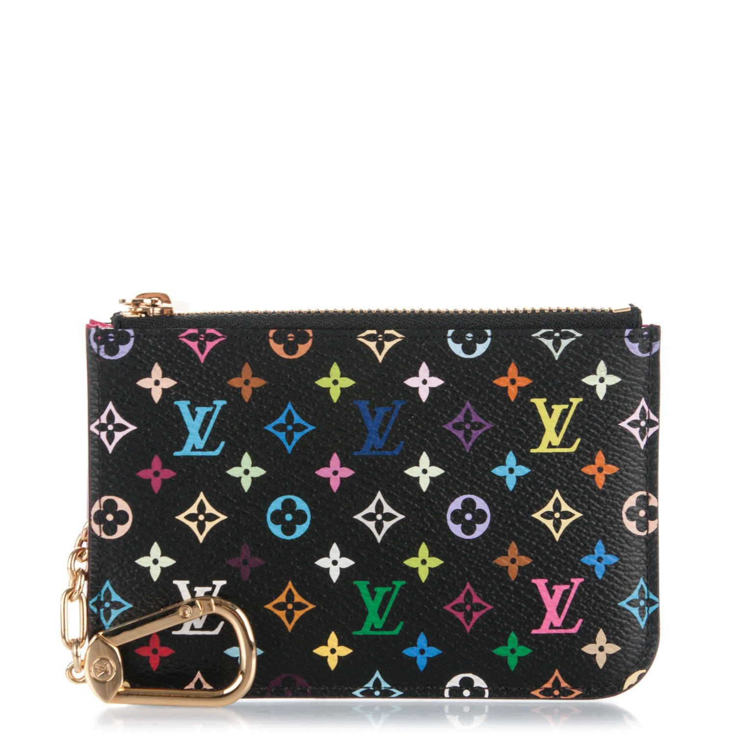 Louis Vuitton Monogram Multicolor Key Pouch Black Grenade 1 of 7