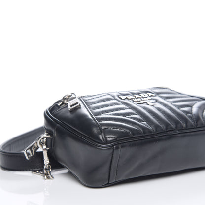 Prada Soft Calfskin Impunture Diagramme Belt Bag Black 6 of 8