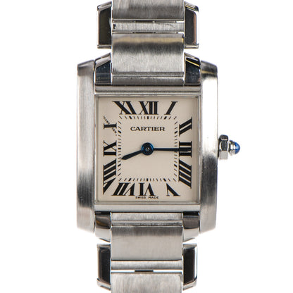 Cartier Stainless Steel 20mm Tank Francaise Quartz Watch 1 of 11