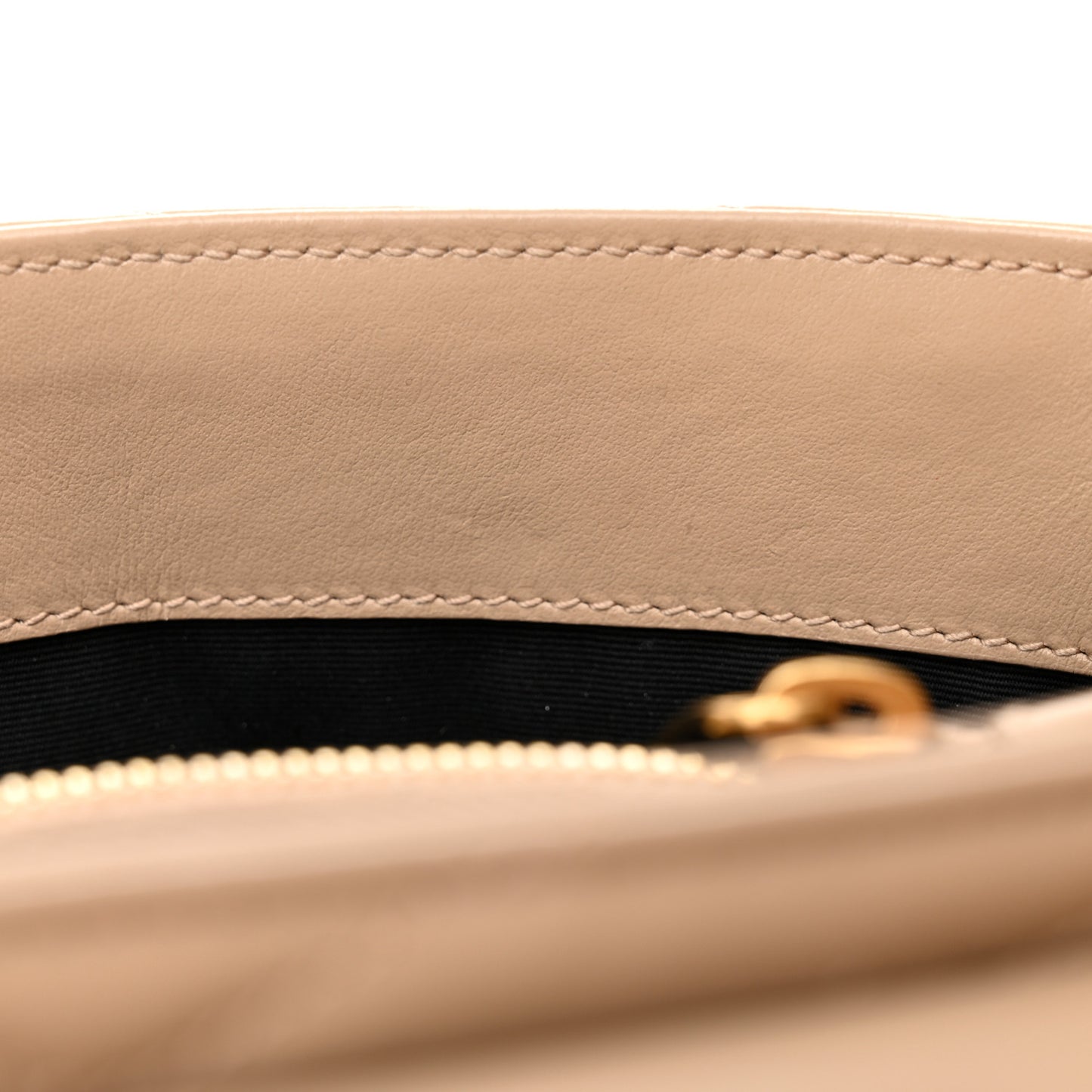 Calfskin Y Quilted Monogram Small Loulou Chain Satchel Dark Beige