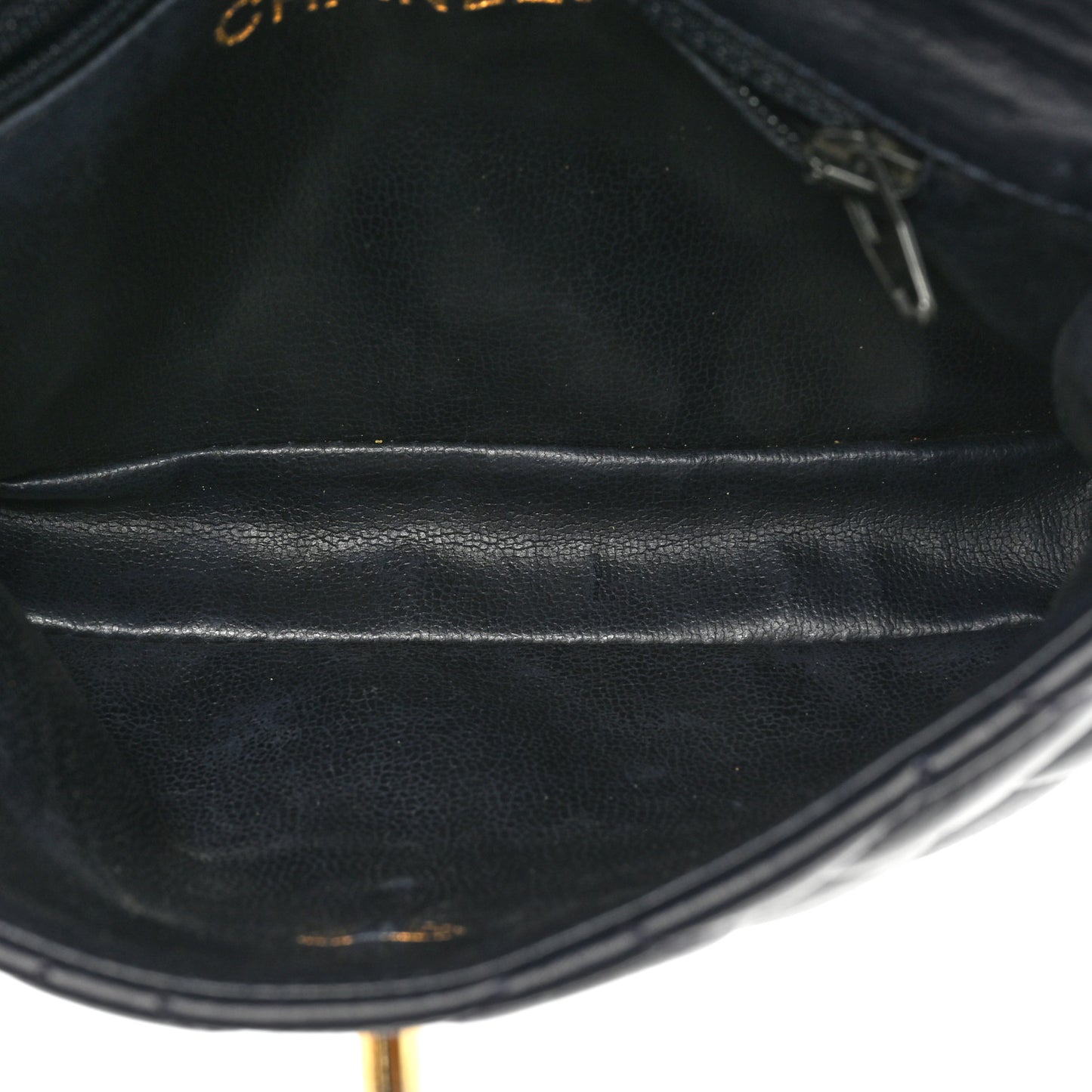 Lambskin Quilted Flap Waist Belt Bag 70 28 Navy