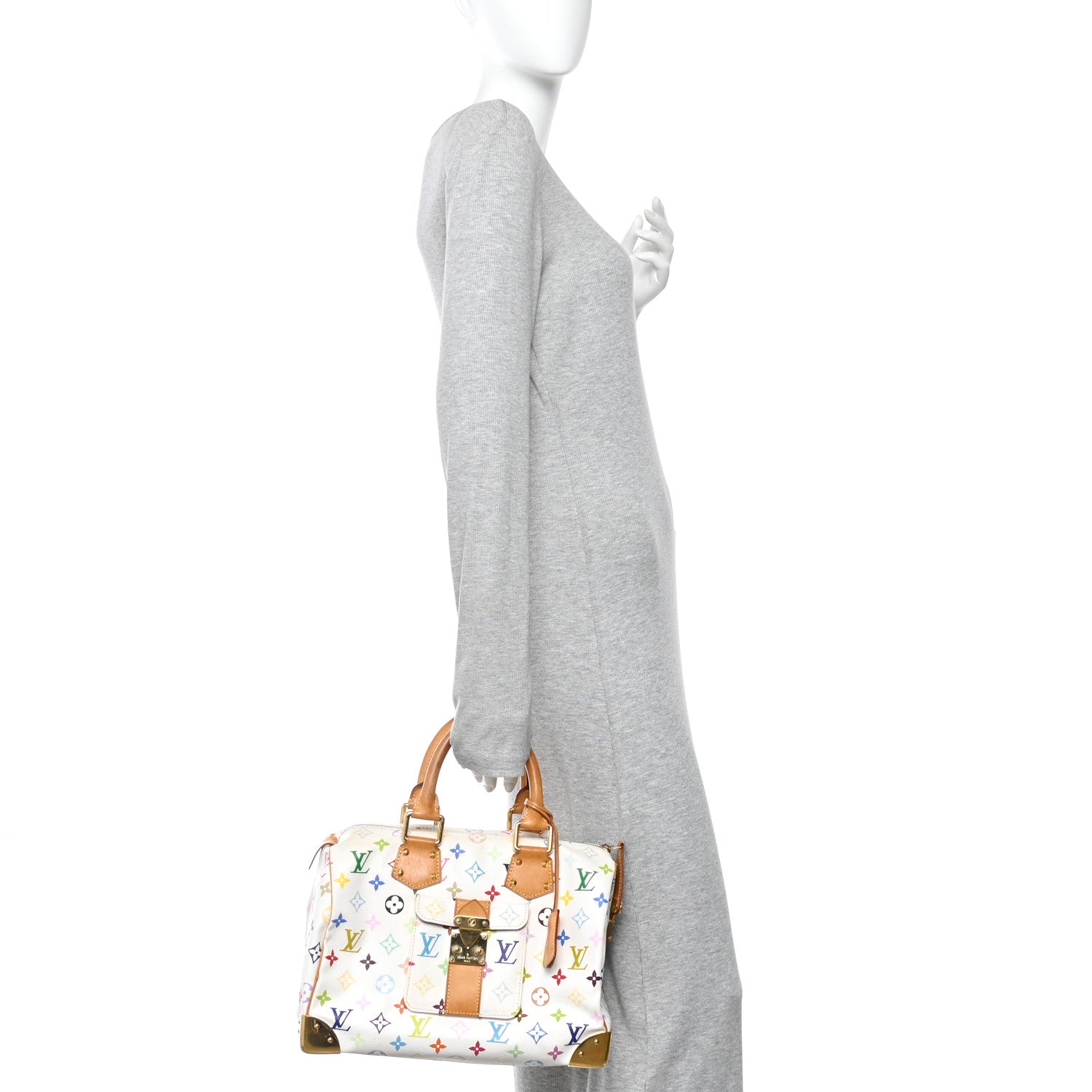 Louis Vuitton Monogram Multicolor Speedy 30 White 2 of 9