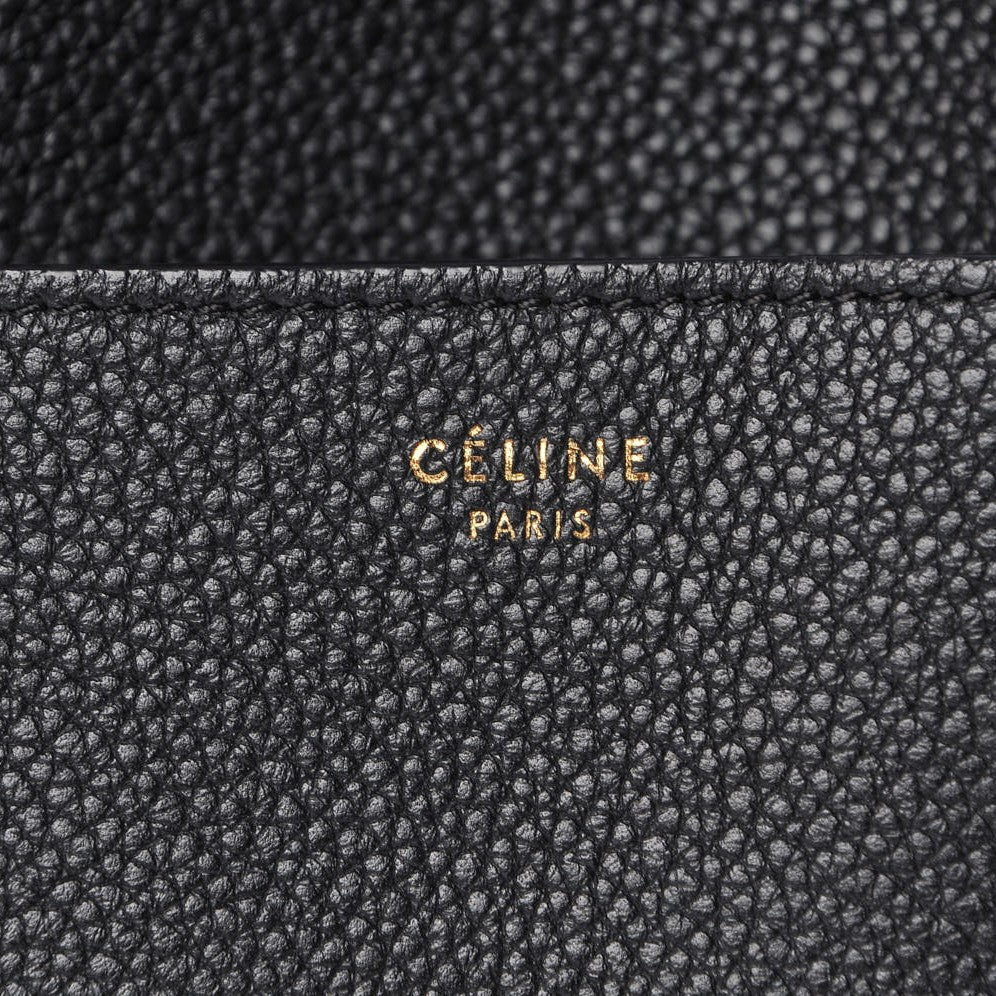 Celine Soft Grained Calfskin Sangle Bucket Bag Black 10 of 10