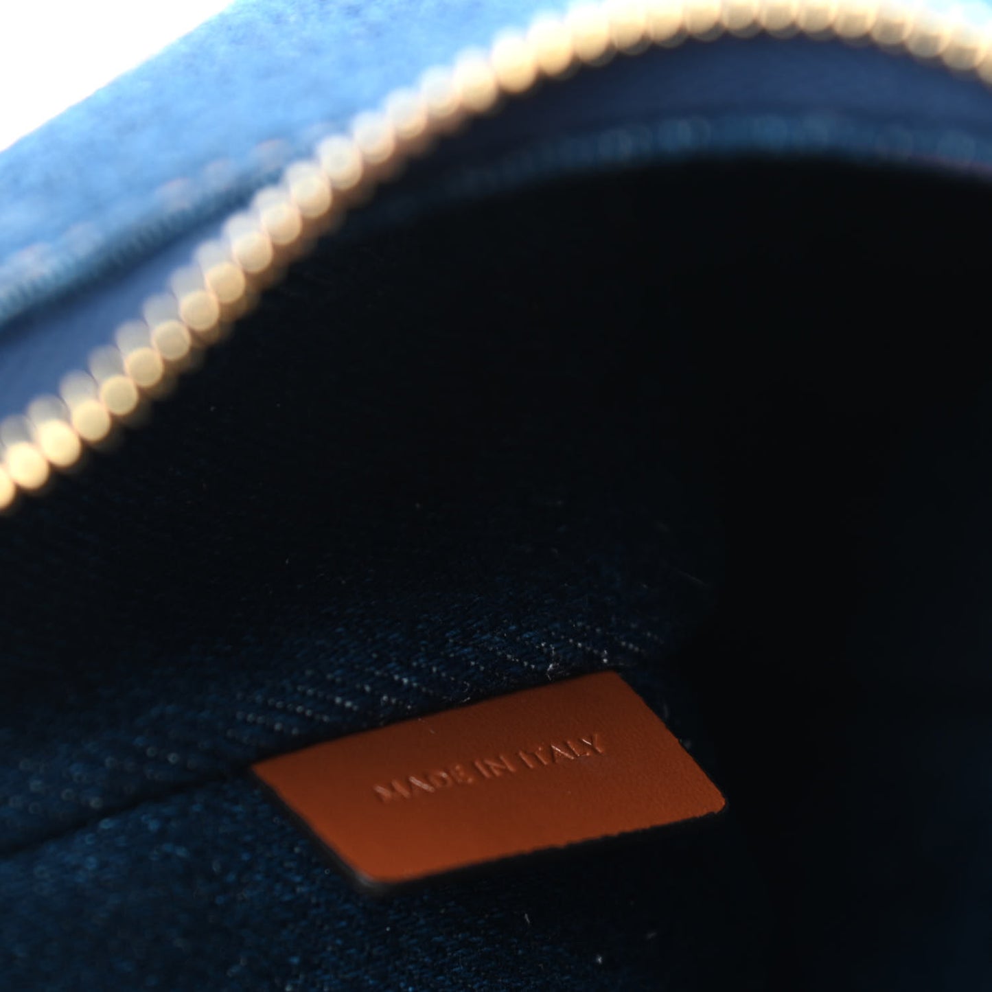 Denim Ava Shoulder Bag Navy Tan