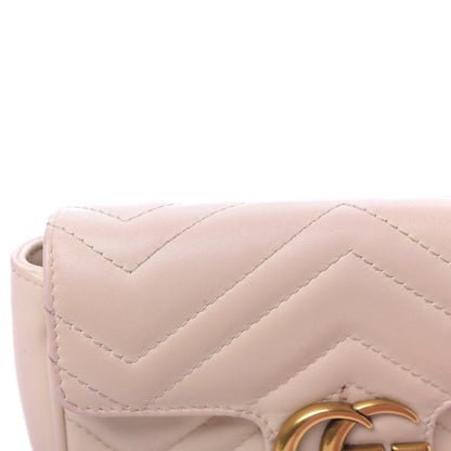 Gucci Calfskin Matelasse Super Mini GG Marmont Shoulder Bag White 12 of 19