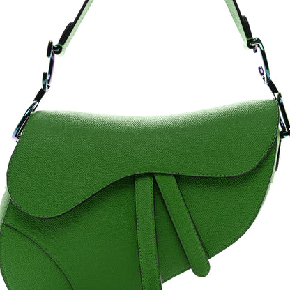 Christian Dior Grained Calfskin Saddle Bag Green 8 of 10
