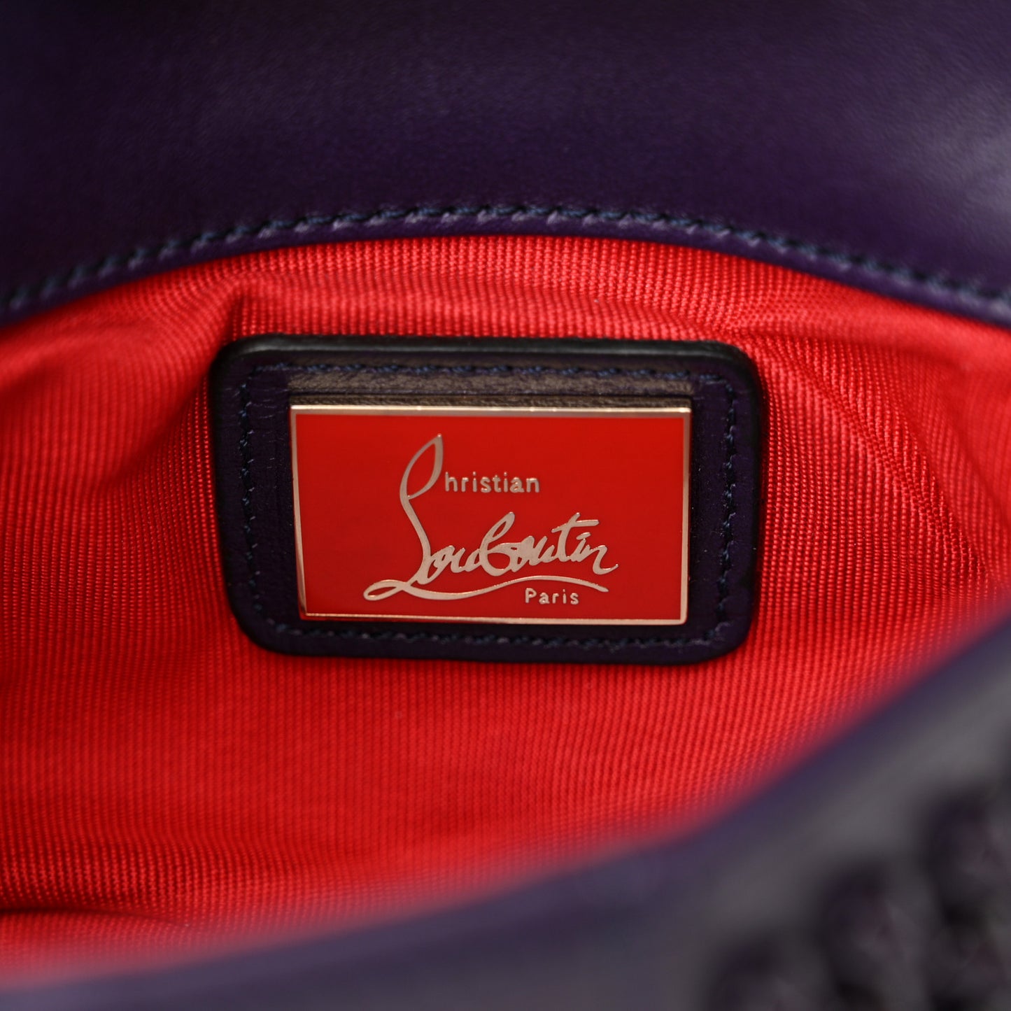 Calfskin Spiked Sweety Charity Crossbody Bag Purple