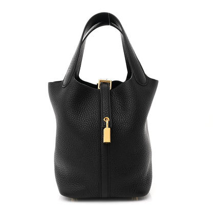 Hermes Taurillon Clemence Picotin Lock 18 PM Black 1 of 13