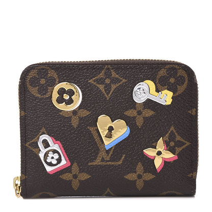 Louis Vuitton Monogram LV Love Lock Zippy Coin Purse 1 of 7
