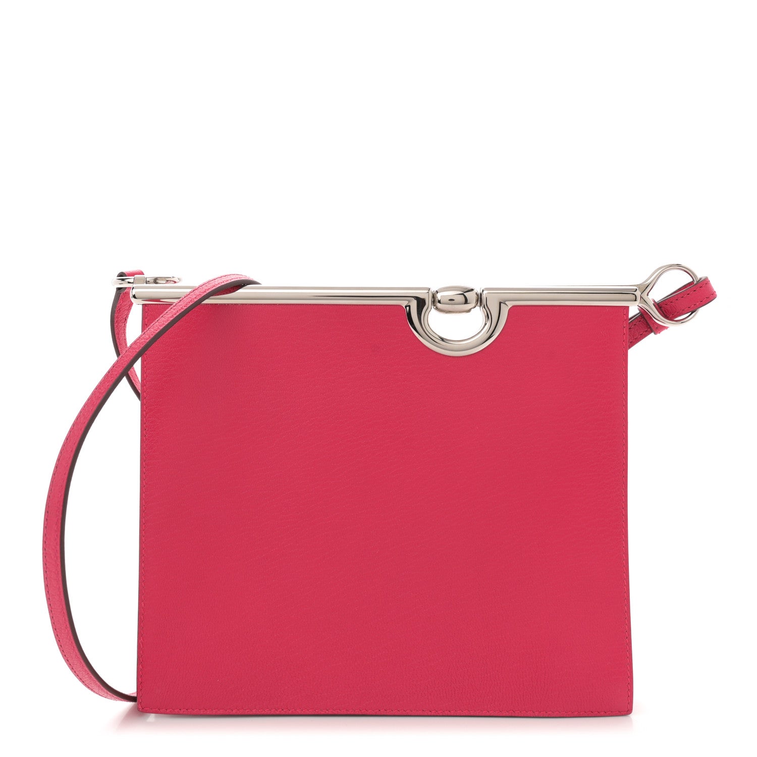 Hermes Chevre Chamkila Mors De Bride Bag Rose Mexico 1 of 10