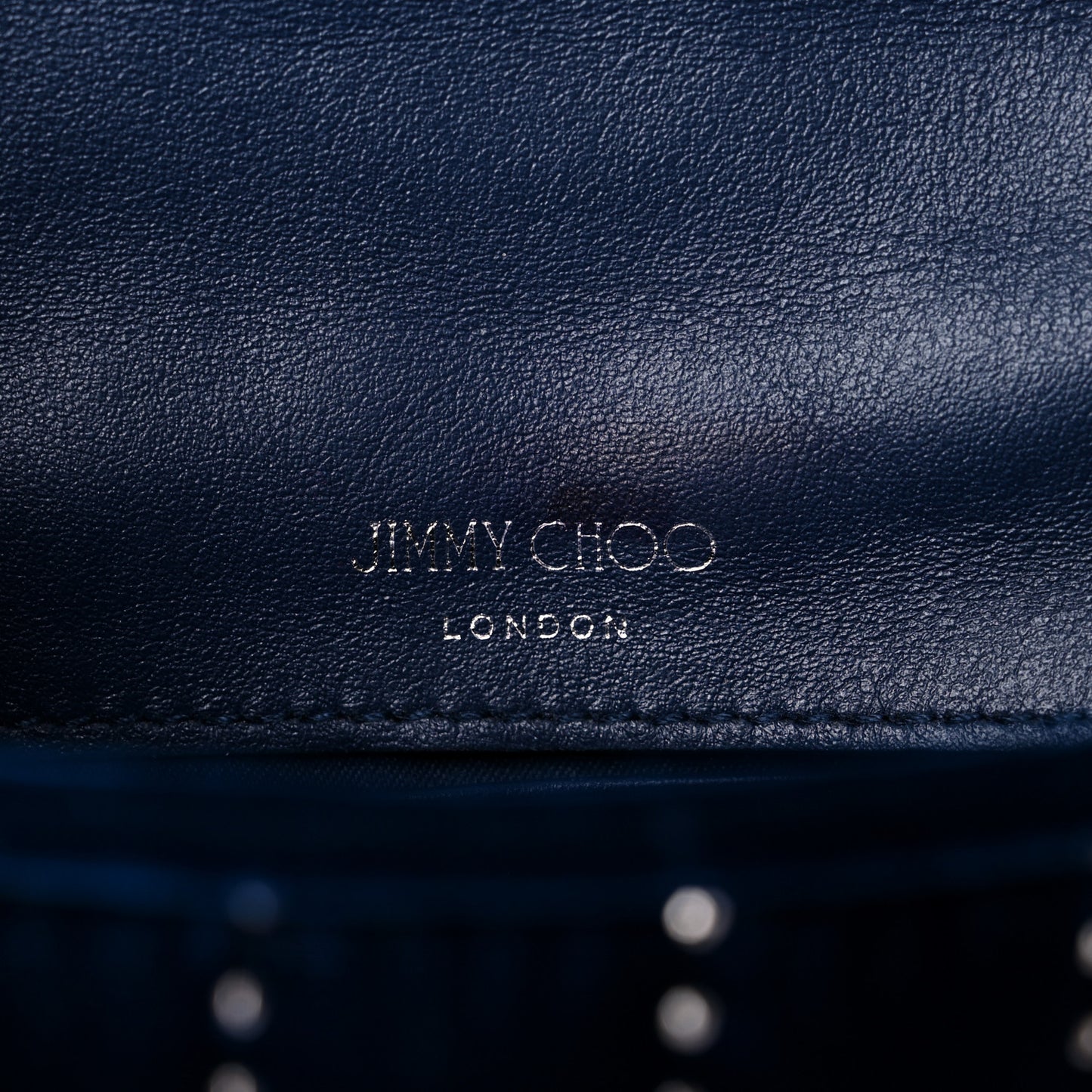 Velvet Crystal JC Shoulder Bag Blue