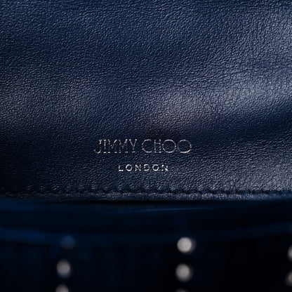 Jimmy Choo Velvet Crystal JC Shoulder Bag Blue 6 of 12