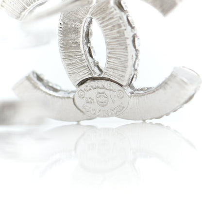 Chanel Crystal CC Earrings Silver 4 of 5