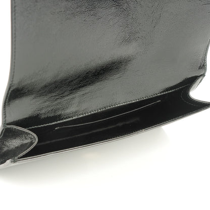 Saint Laurent Textured Patent Monogram Large Belle De Jour Clutch Black 5 of 7