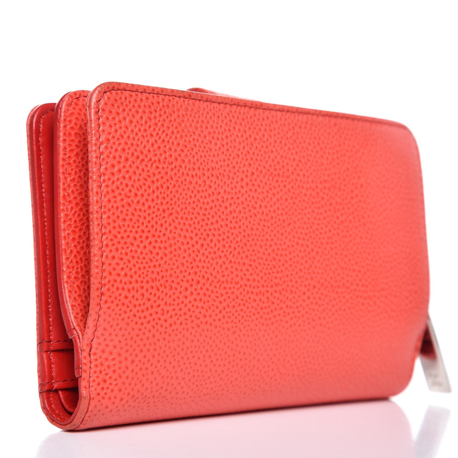 Chanel Caviar Timeless CC French Wallet Orange 4 of 24