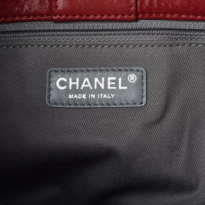 Chanel Iridescent Calfskin Quilted Small Sea Hit Tote Red 7 of 17