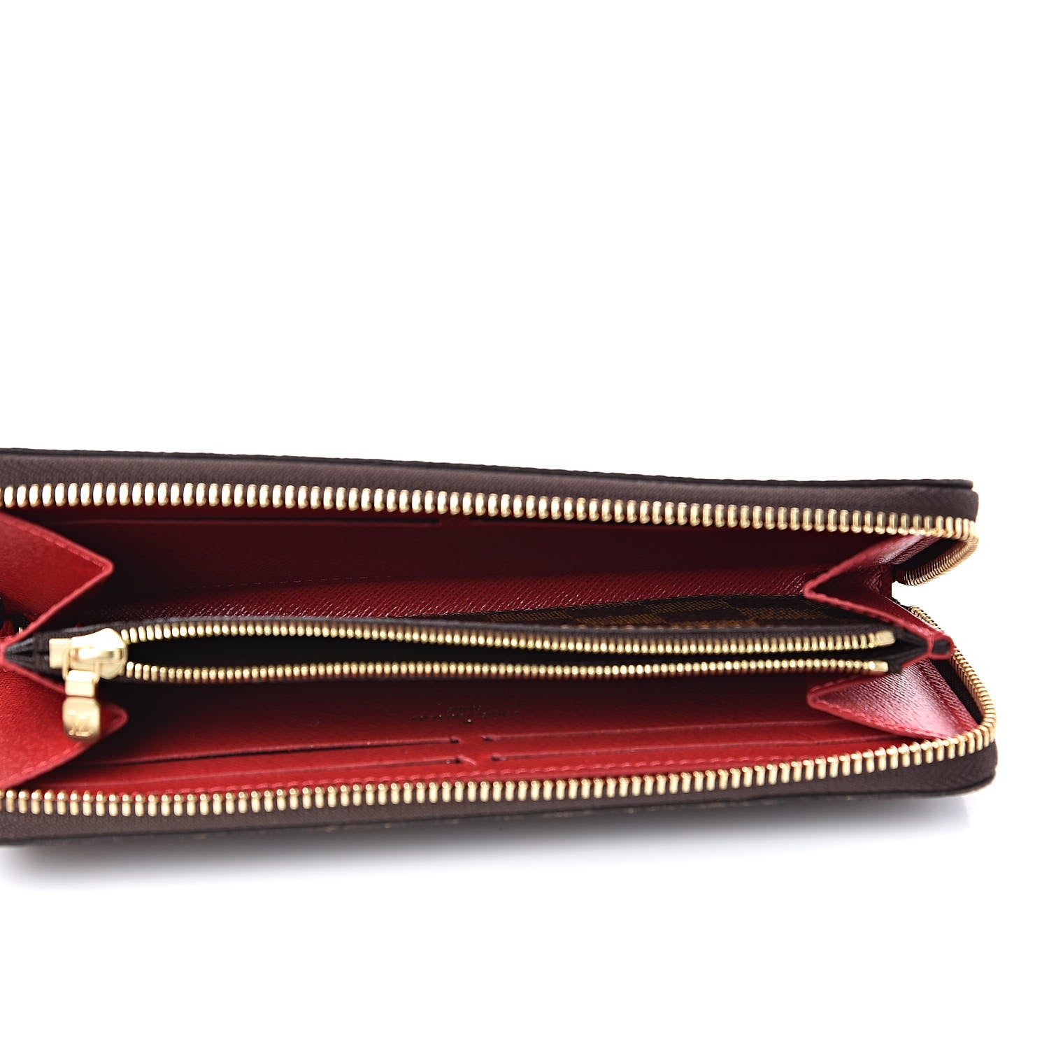 Louis Vuitton Damier Ebene Clemence Wallet Cherry 5 of 9