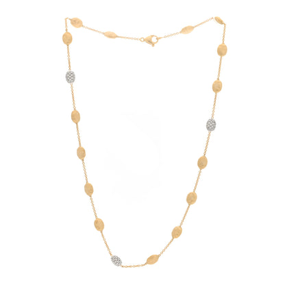 Marco Bicego 18K Yellow White Gold Diamond Siviglia Small Bead Short Necklace 3 of 4