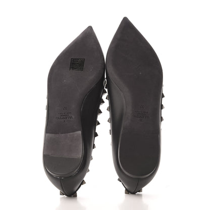 Valentino Garavani Nappa Rockstud Ballerina Flats 37 Black 5 of 9