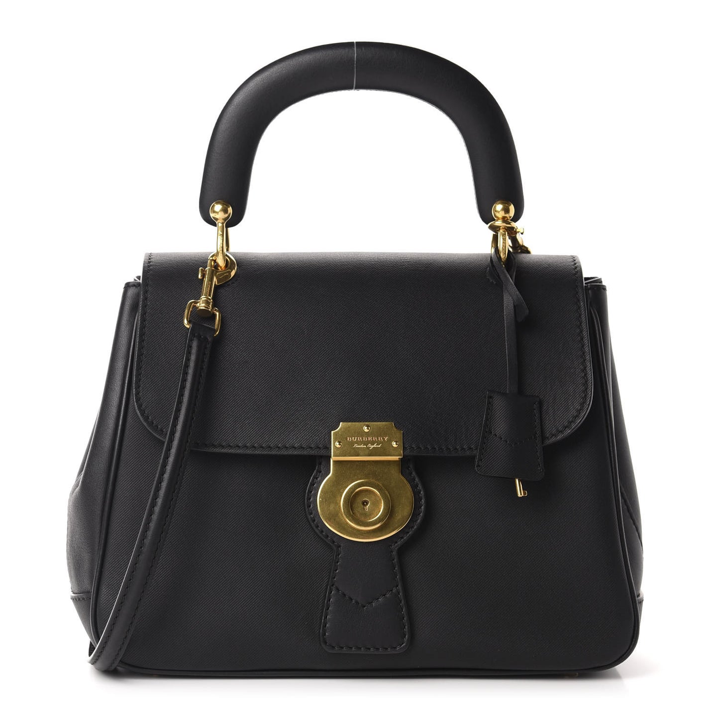 Trench Calfskin Medium DK88 Top Handle Bag Black