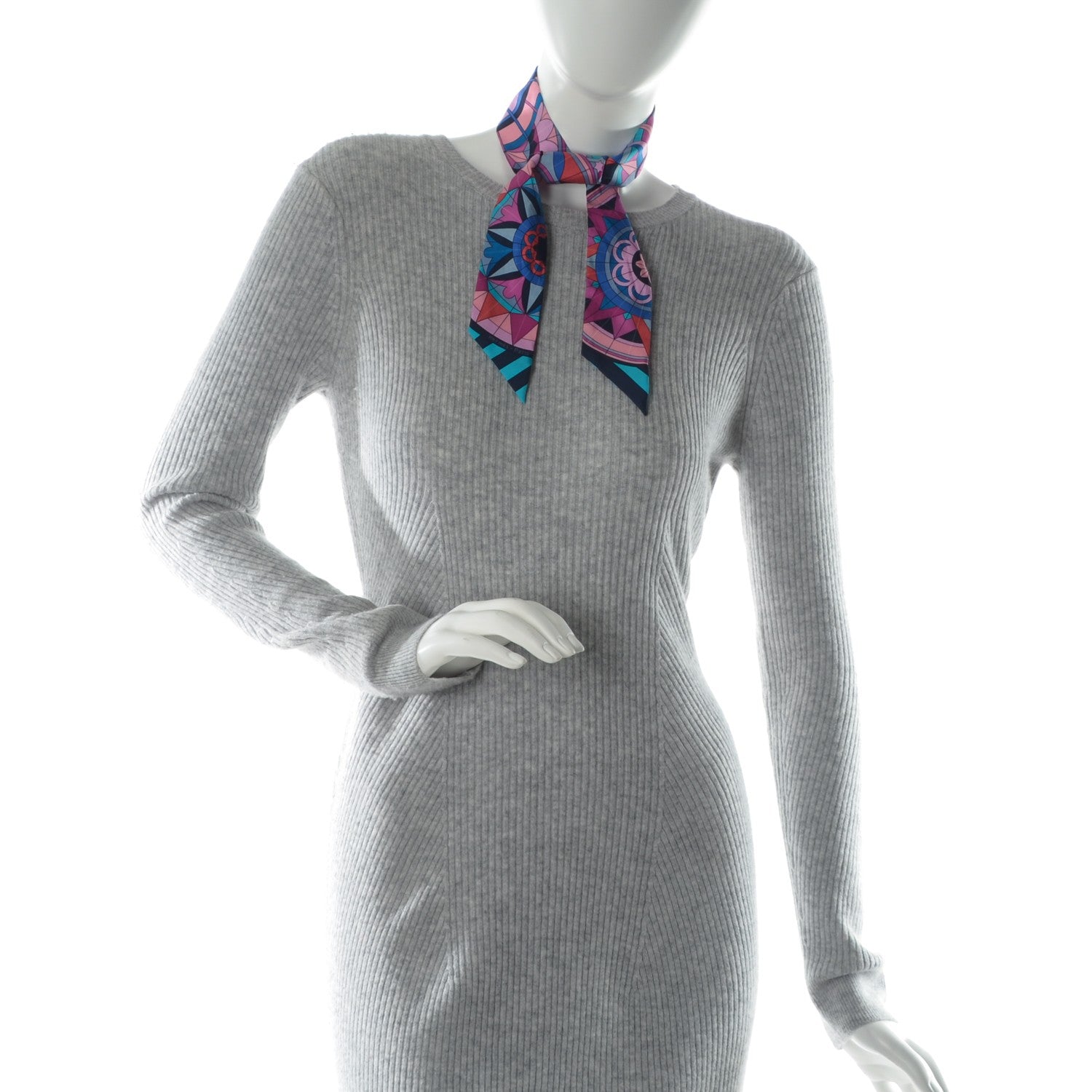 Hermes Silk Rose de Compas Twilly Turquoise Fuchsia Bleu 2 of 5