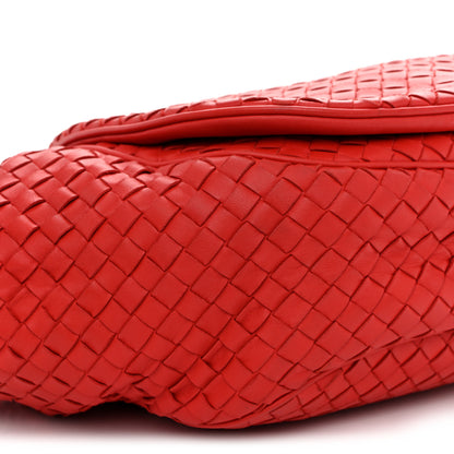 Bottega Veneta Nappa Intrecciato Messenger Bag Red 10 of 13
