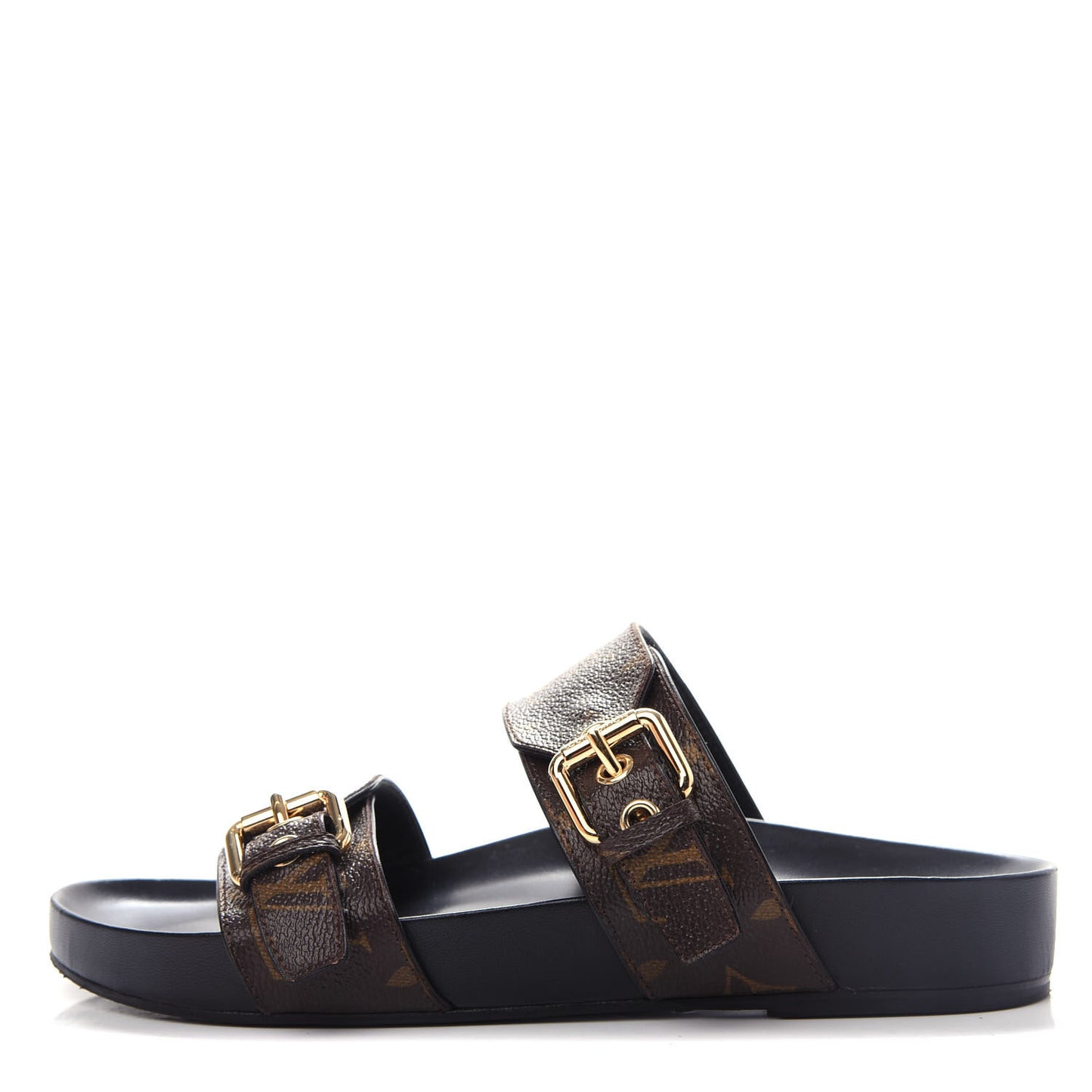 Monogram Bom Dia Mule Sandals 37 Black