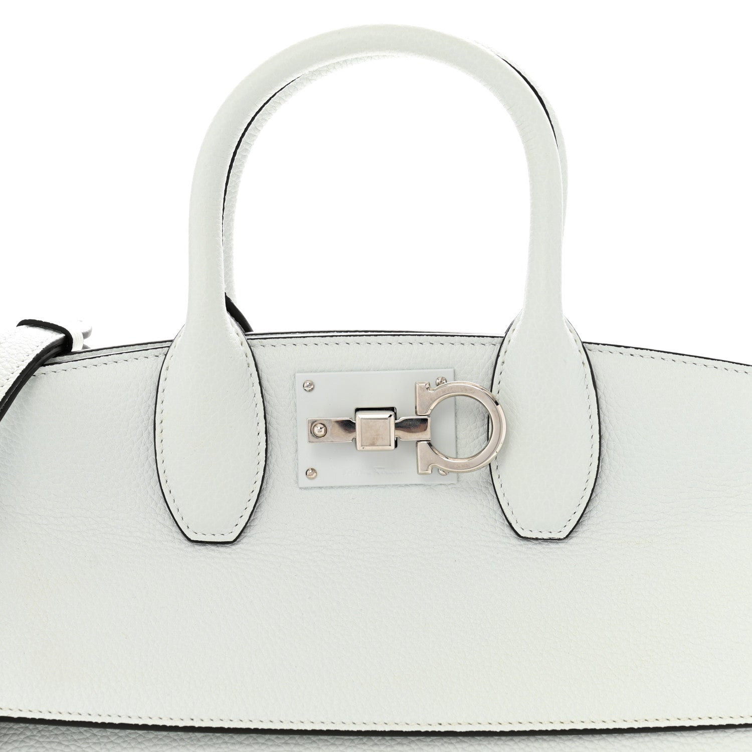 Salvatore Ferragamo Calfskin The Studio Bag Astronaut White 8 of 11