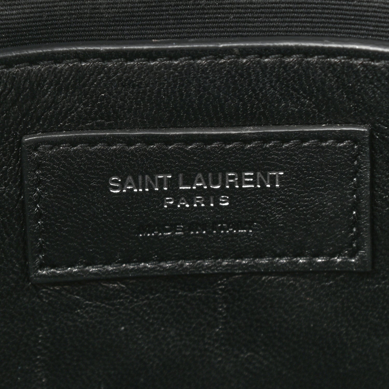 Saint Laurent Calfskin Crocodile Embossed Medium College Monogram Satchel Gray 8 of 13