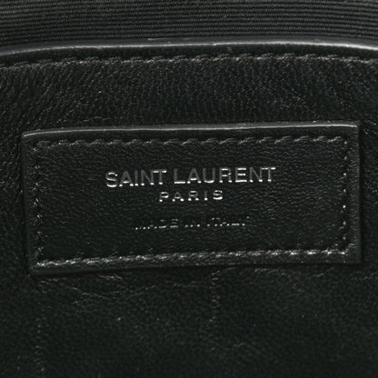 Saint Laurent Calfskin Crocodile Embossed Medium College Monogram Satchel Gray 8 of 13