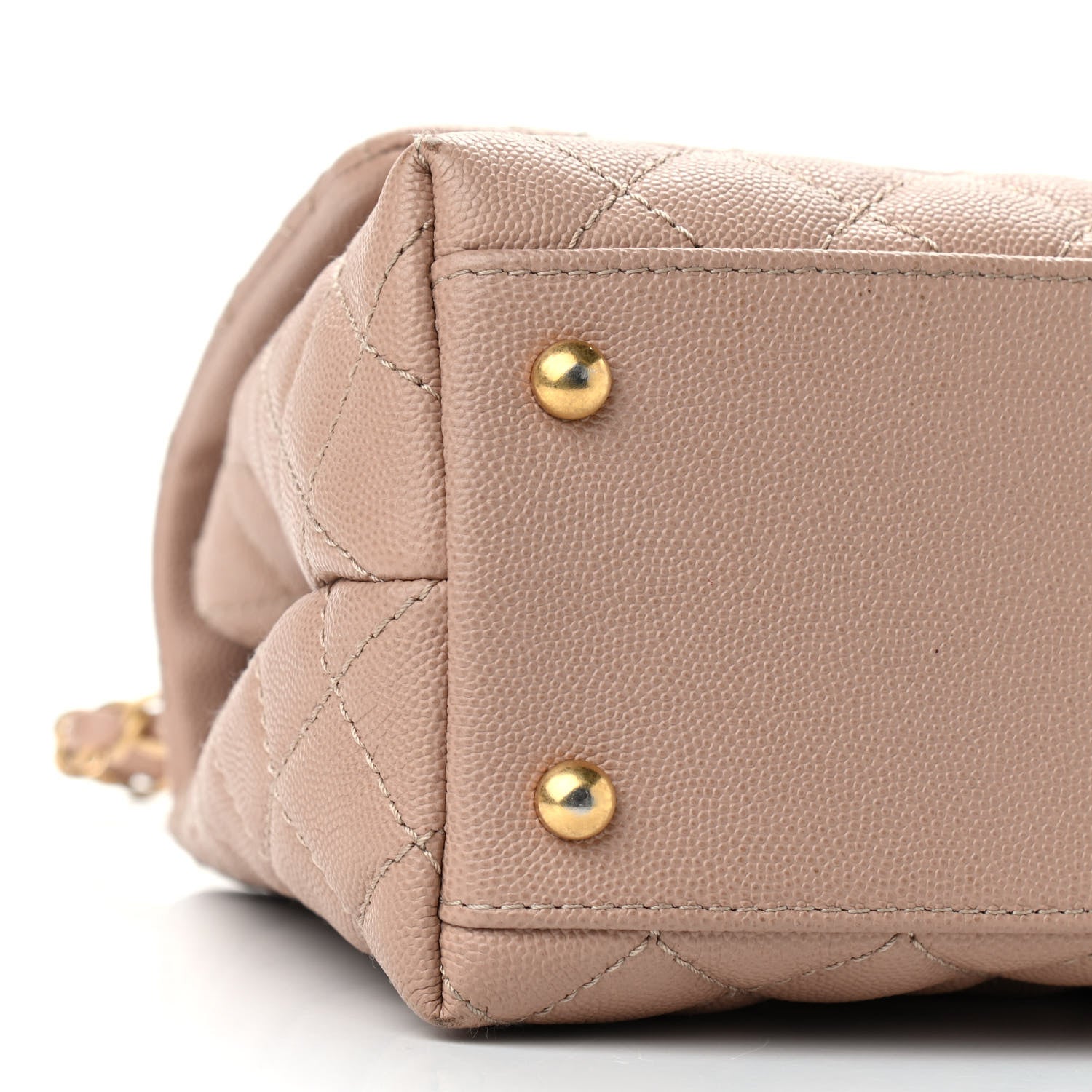 Chanel Caviar Quilted Small Coco Handle Flap Light Beige 7 of 8
