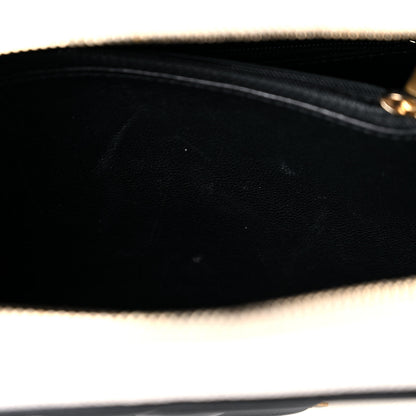 Chanel Caviar Quilted Medium CC Filigree Vanity Case White Black 14 of 19