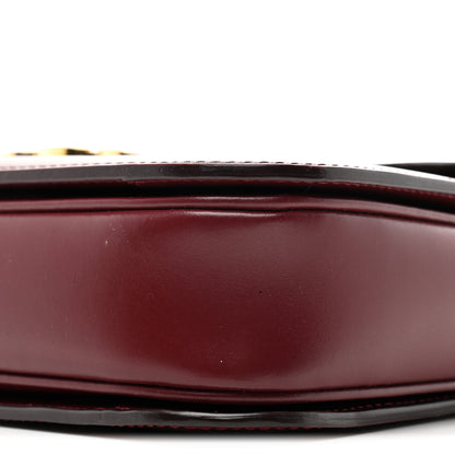 Celine Shiny Calfskin Medium Triomphe Light Burgundy 10 of 10