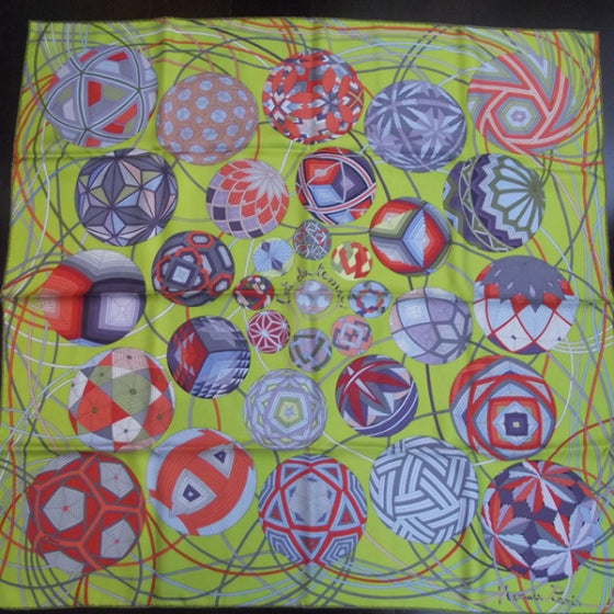 Hermes Silk L'Art Du Temari Scarf 1 of 7