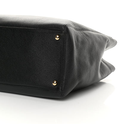 Chanel Calfskin Cerf Executive Shopper Tote Black 11 of 11