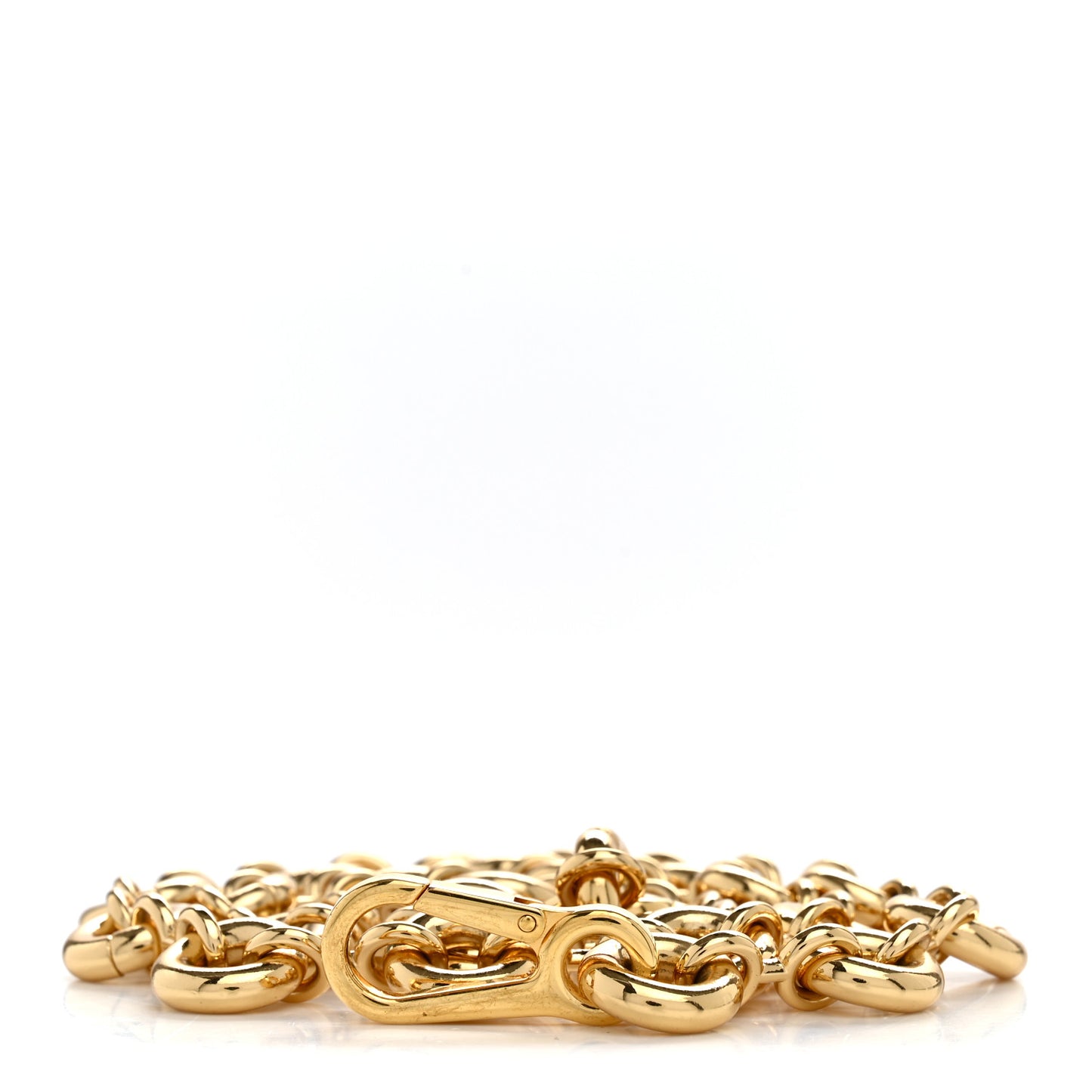 Brass Donut Chain Shoulder Strap Gold