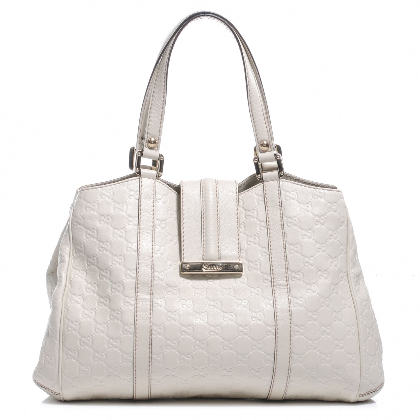 Guccissima New Ladies Web Large Hobo Off White