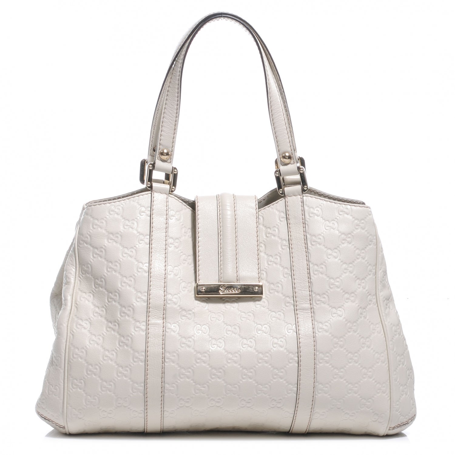 Gucci Guccissima New Ladies Web Large Hobo Off White 1 of 7