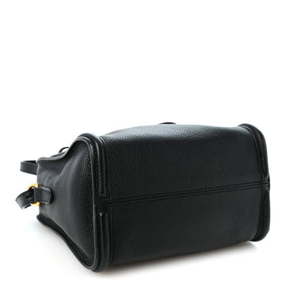 Alexander McQueen Pebbled Calfskin Mini Skull Padlock Zip Around Tote Black 4 of 9