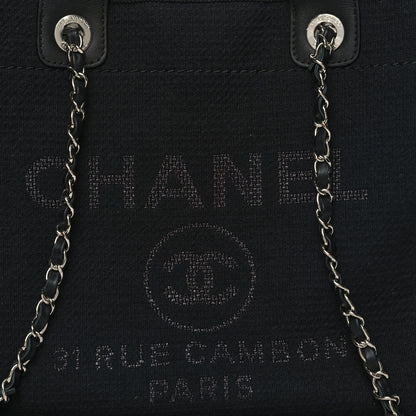 Chanel Mixed Fibers Small Deauville Tote Black 10 of 13
