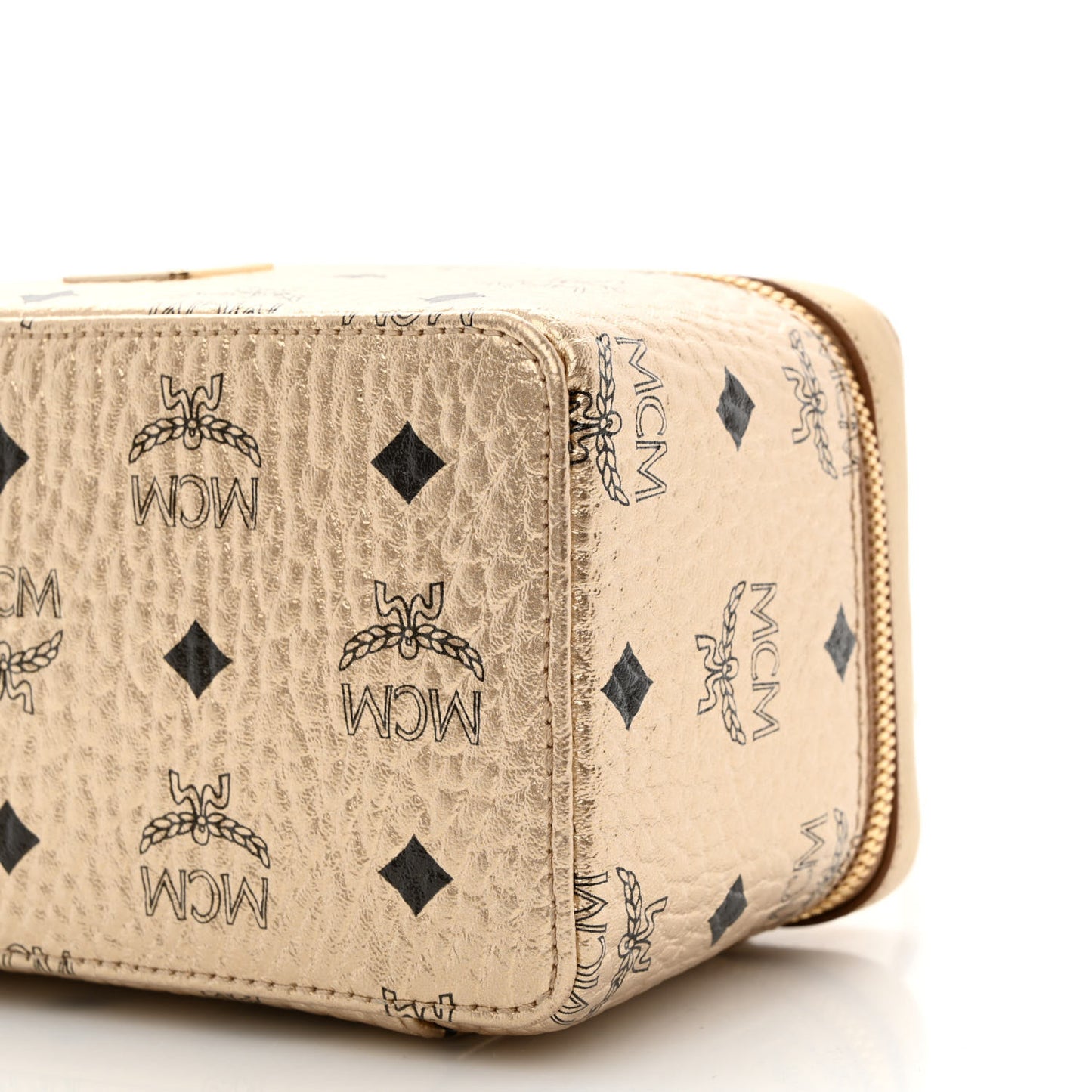 Metallic Visetos Vanity Case Gold