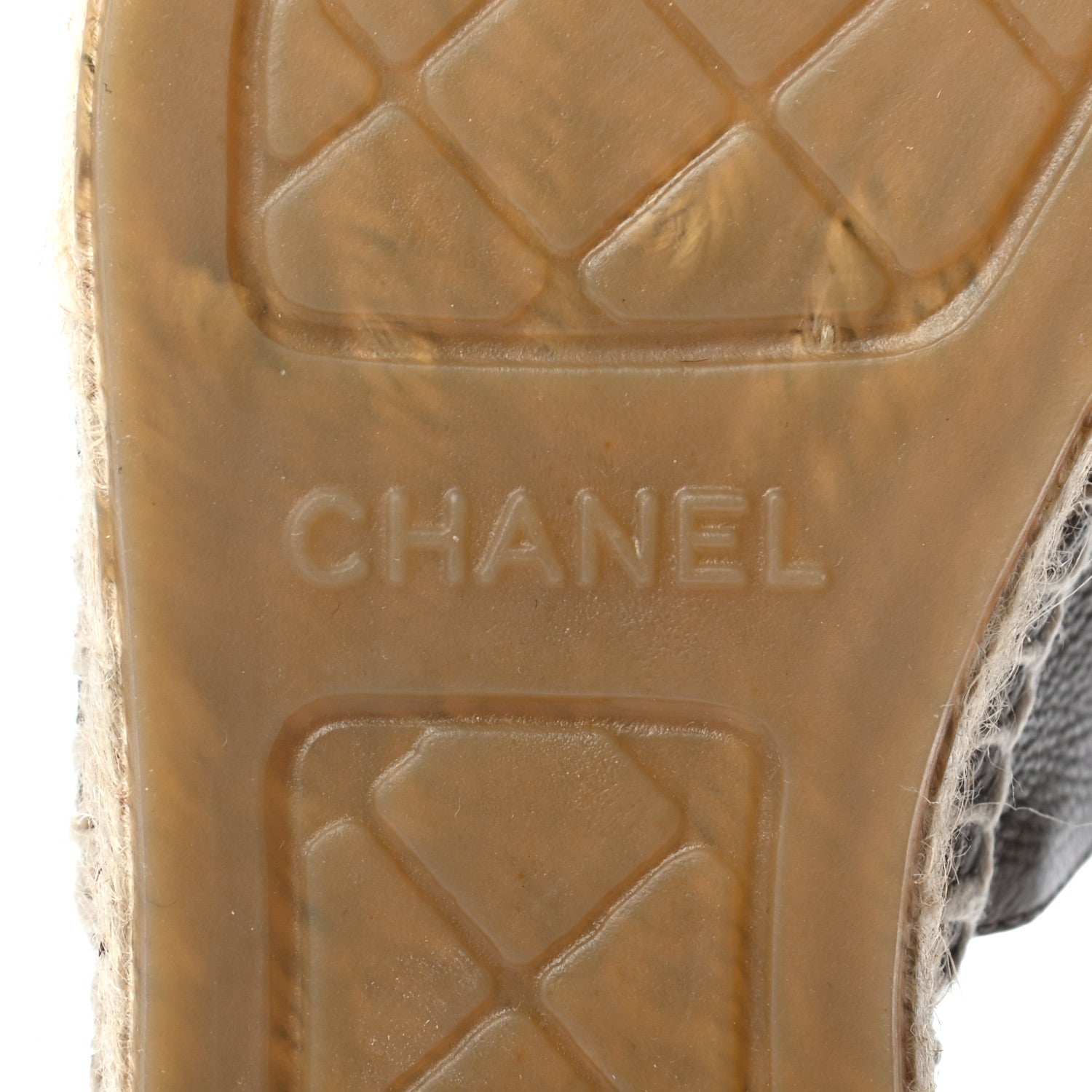 Chanel Calfskin CC Espadrille Mules 37 Dark Beige 6 of 7