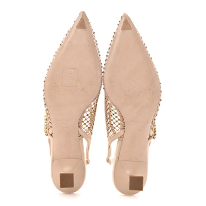 Miu Miu Crystal Mesh PVC Pumps 38.5 Beige 6 of 8