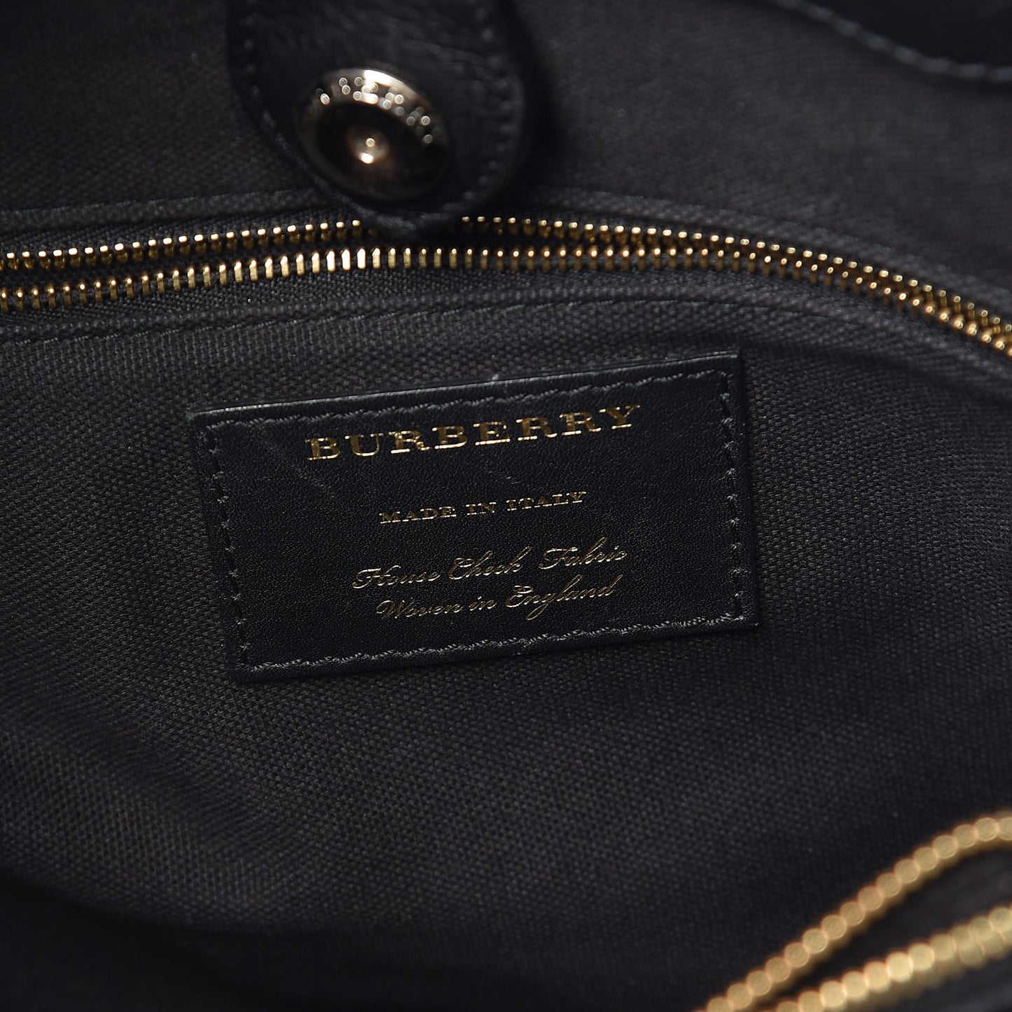 Smooth Calfskin Medium Banner Tote Black